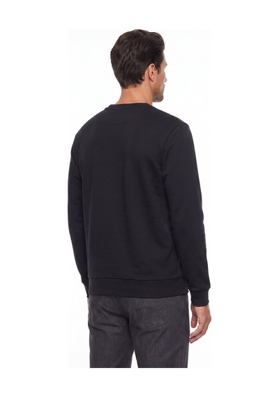 Fabrika Siyah Erkek Baskılı Sweatshirt F6wm-swt 2062