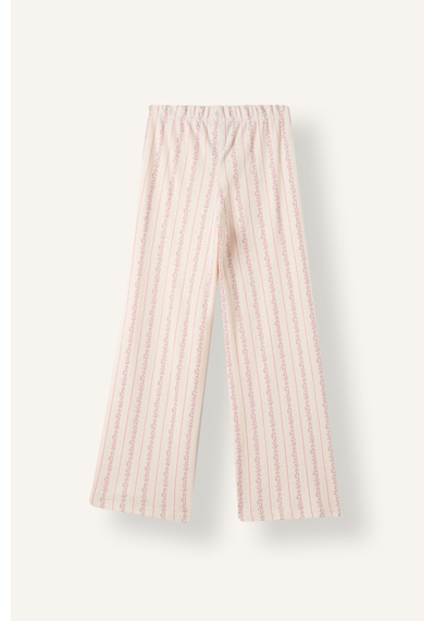 Defacto Çizgili Ribana 2li Pijama Takımı Kız Çocuk I3897a826auer105 Ekru-er105