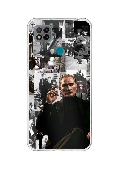 Redmi 9c / 10a Uyumlu Mustafa Kemal Atatürk Kolajları Baskılı Silikon Kılıf