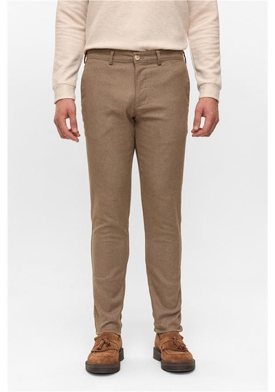 Süvari Bej Slim Armürlü Pantolon Pn2020500731-bj3 Bej