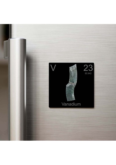 Vanadium Vanadyum Elementi Buzdolap Magneti 9x9 Cm