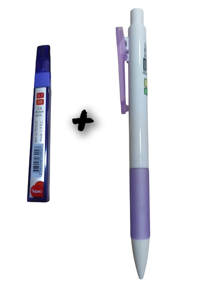 Mikro O.7 Kalem + 0.7 Esnek Kalem Ucu Pastel Mor