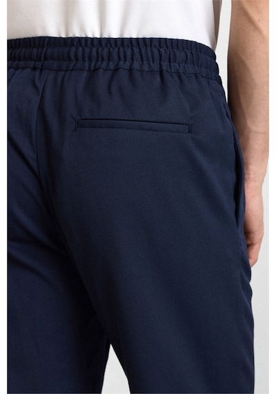 Süvari Lacivert Slim Düz Twill Lastikli Jogger Pantolon Spn2020500028-m09