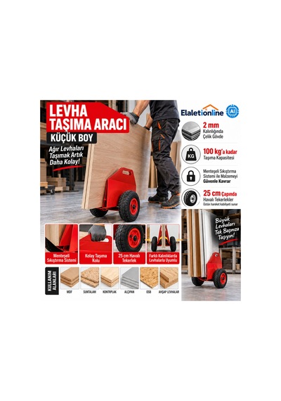 Levha Taşıma Aracı Kırmızı - 937179462
