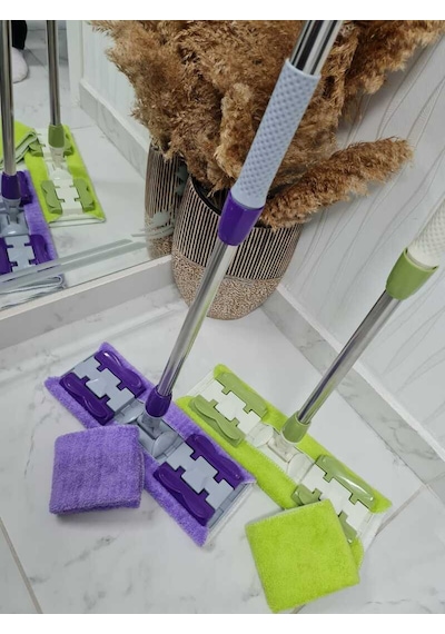 Sihirli Mandallı Teleskobik Mop Set  + Yedek Mop