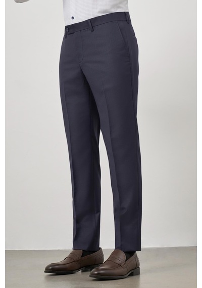 İmza Lacivert Düz Bez Ayağı Slim Fit Classic Pantolon 1003245152 Lacivert