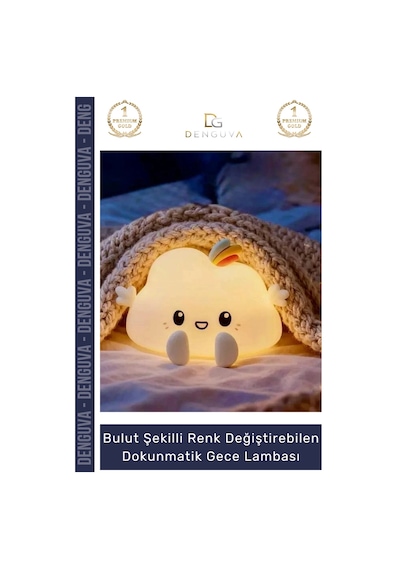 Gecelambası Şarjlı Silikon Rgb Led Bebek Çocuk Odası Modern Değiştirebilen Dokunmatik Gece Lambası Çok Renkli