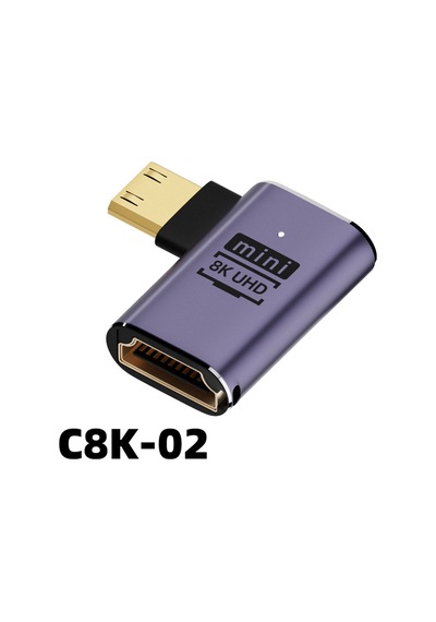Uhd 2.1 Adaptör, 8k 60hz Hdtv Dişi Konnektörden Mini/microhd Erkek Konnektöre 8k Yüksek Çözünürlüklü
