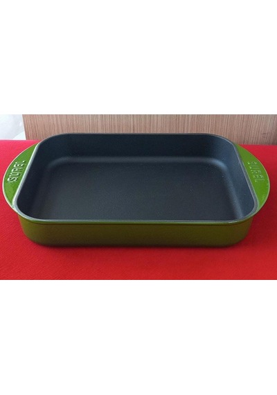Sürel Döküm 23x31 Cm Dikdörtgen Düz Tepsi Yeşil Yeşil