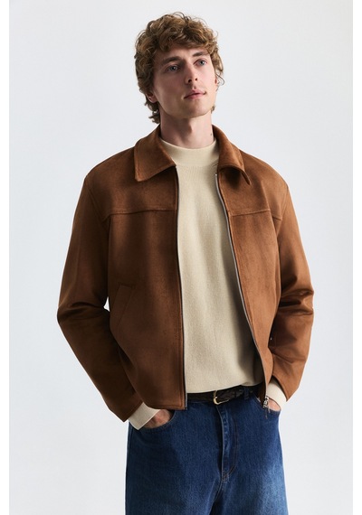 Antioch Suni Süet Boxy Fit Mont Camel