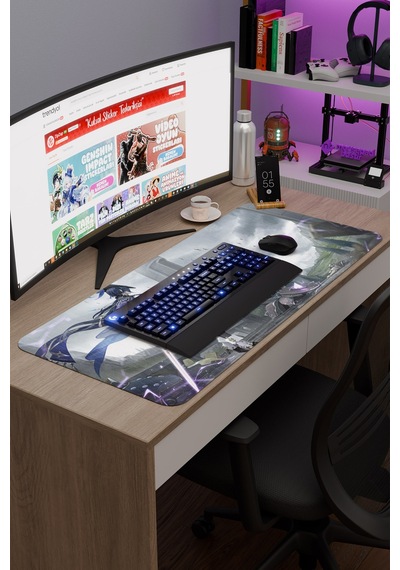 Clorinde Genshin Impact Anime Gacha V1 - 90x40 Xxl Gaming Mouse Pad Fare Altlığı