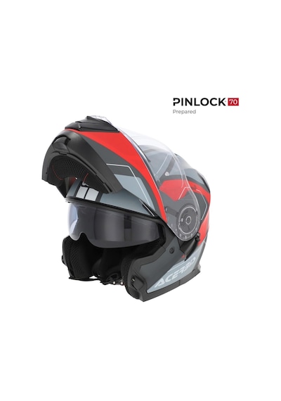 Acerbis Serel 22-06 Kask Gri Kırmızı Gri - Kırmızı