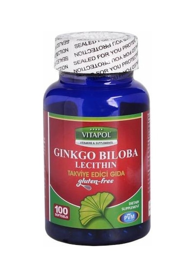Vitapol Ginkgo Biloba Lecithin 100 Softgel Nisan