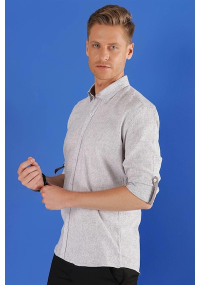 Efor G 1555 Slim Fit Vizon Klasik Gömlek Vizon