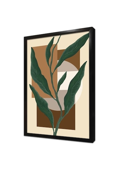 Geometrik Desenler Ve Bitki Çerçeveli Mdf Tablo-173900