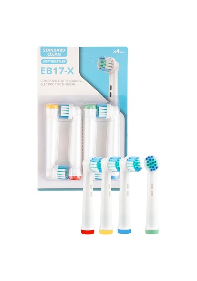 8 Adet Standard Cleaning Type Sb-17x Oral-b Şarjlı Ve Pilli Diş Fırçası Uyumlu Yedek Başlık Tek Ebat