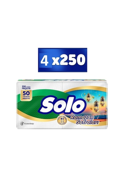 Solo Süper Peçete 250 Li X 4 Paket