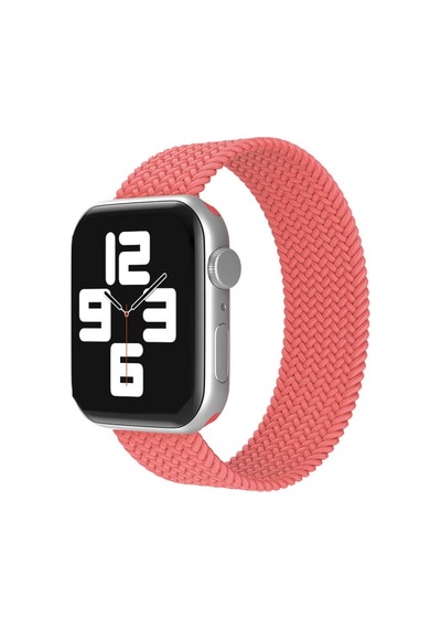 Apple Uyumlu Watch  42mm Ayarlı Solo Silikon Kordon - Pembe