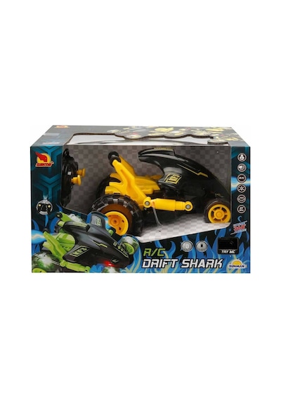 Drift Shark Işıklı 360 Derece Dönen Usb Şarjlı Uzaktan Kumandalı Araba - Sarı