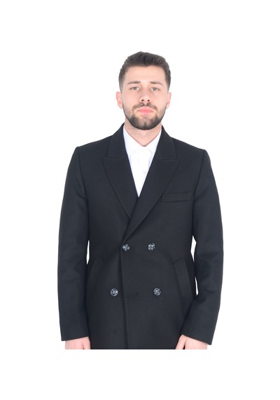 Cengiz İnler Kısa Kruvaze Erkek Kaşe Kaban 001