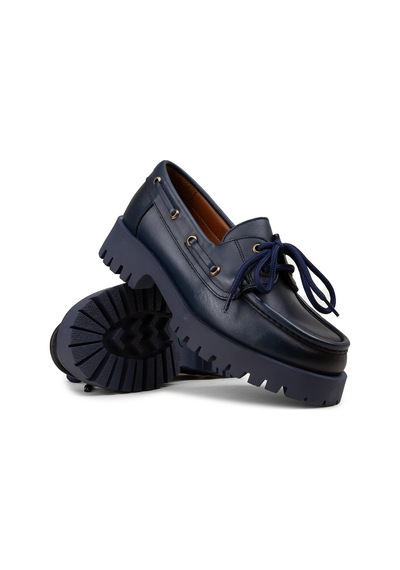Deery Kadın Hakiki Deri Lacivert Marin Loafer - 02036zlcvc02