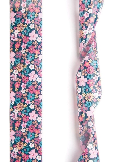 Folyo Tırnak Tasarım 1 Metre Çiçek Lacivert - Lacivert Çiçek Desenli Nail Art Folyosu