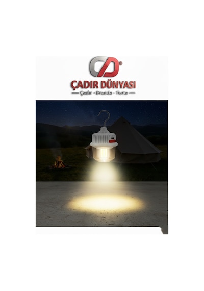 Çadır Dünyası Acil Durum Lambası Güneş Panelli Type-c Şarjlı Tungsten Kamp Lambası Çok Renkli