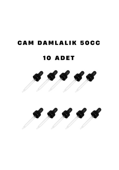 10 Adet Cam Damlalık 50cc Diğer
