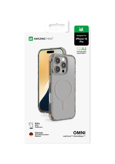 Apple Uyumlu iPhone 16 Pro Kılıf Magsafe Şarj Özellikli Amazingthing Omni Serisi Kapak Gri