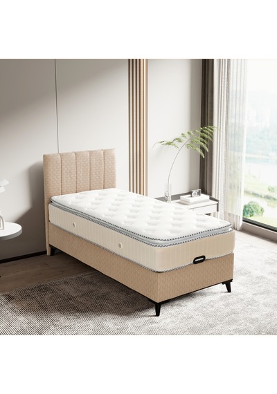Luna Elite Tek Kişilik Yatak Baza Başlık Set 3'lü Set Konuma Özel Teslimat 100 x 200 CM