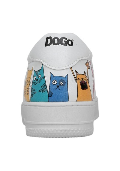 Dogo Cat Lovers Beyaz Kadın Sneaker Beyaz