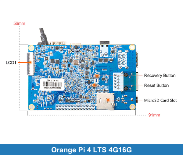 Orange Pi 4 Lts 4g16g 16gb Emcc Flash