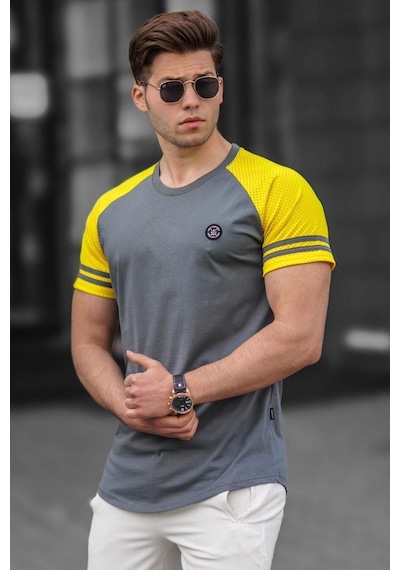 Madmext Madmext Füme Erkek Tişört 5257-Füme