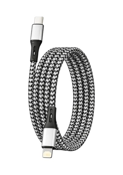 Type C-lightning Uyumlu Örgülü Kablo, 27watt Pd Hızlı Şarj, Remorax Wahoo 1ad X 1metre Grisiyah Diğer