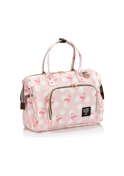Lal Baby Baggage Bag Flamingo Omuz Askılı Anne Bebek Bakım Çantası Pembe