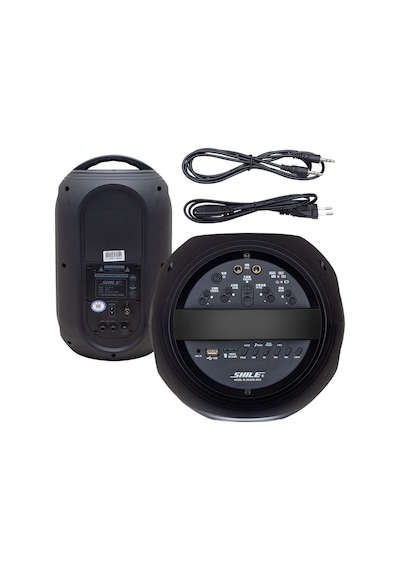 Shile Sl-2018a El Mikrofonlu-2 Mik Giriş-2 Gitar Girişli-kumandalı Usb+sd+bt Işıklı Şarjlı Seyyar Anfi