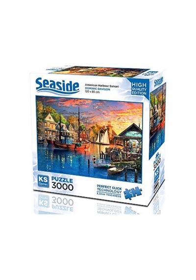 Ks Games Puzzle 3000 Parça American Harbour Sunset 23023