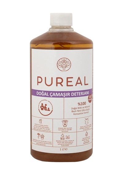 Pureal Doğal Çamaşır Deterjanı - 60 Yıkama 1 Kg