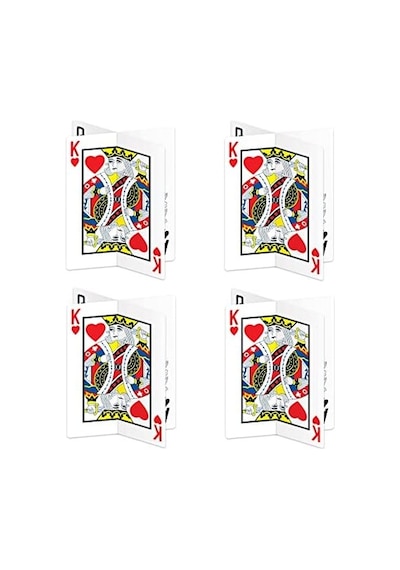 Beistle 54924 4 Parça 3d Oyun Kartı Merkezi Parçaları, 30,48 Cm, Kağıt, Çok Renkli