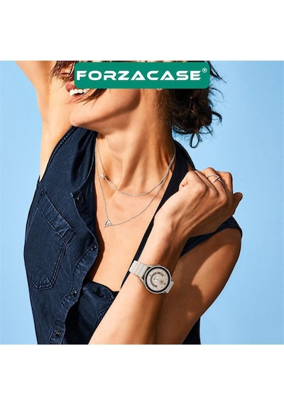 Forzacase Xiaomi Watch S4 / S4 Sport İle Uyumlu Ocean Oluklu Silikon Kordon Kayış - Fc143 Turuncu