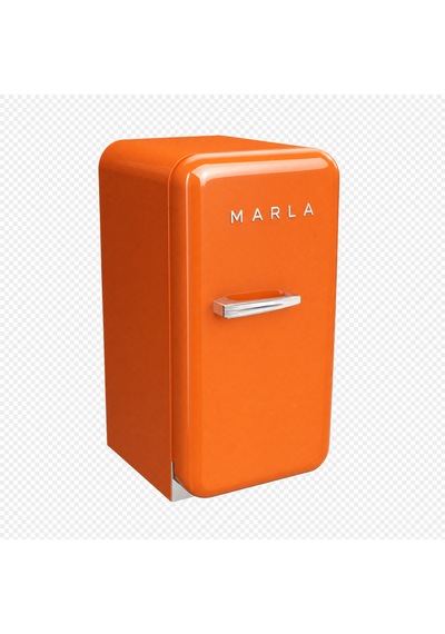 Elektromarla Retro Minibar Mini Buzdolabı Turuncu