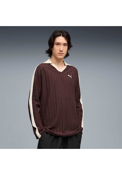 Puma T7 Erkek Geniş Kesim Uzun Kollu Polo 634311 31 Kahverengi