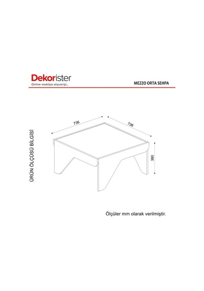 Dekorister Mezzo Camlı Orta Sehpa Beyaz