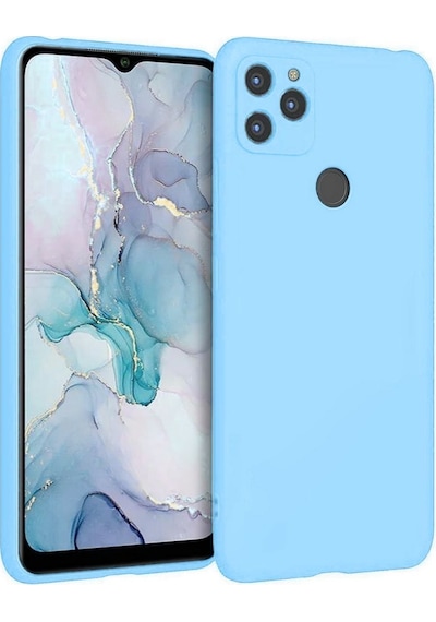 General Mobile Gm22s Uyumlu Silikon Kılıf - Pastel Renk Tonu Kamera Korumalı Esnek Kapak -mavi Mavi