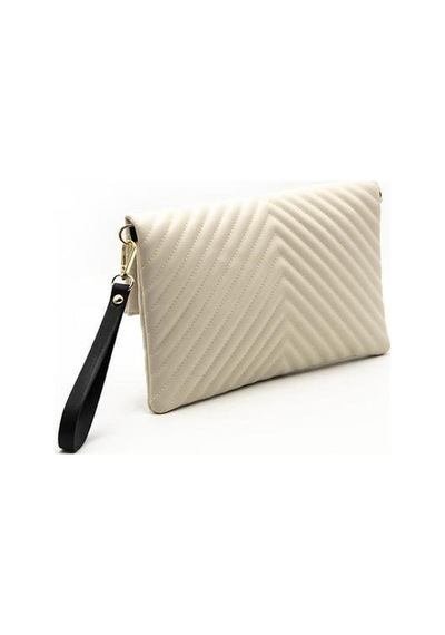 Silver Polo Sp1134 Kadın Portföy & Clutch Kapitone V Bej-bej