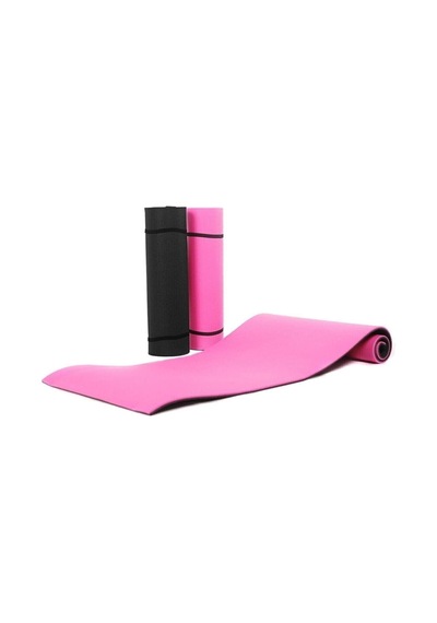 Çift Taraflı Yoga Minderi Ve Spor Matı, 16 Mm, 180x60 Cm, Pembe-siyah Diğer