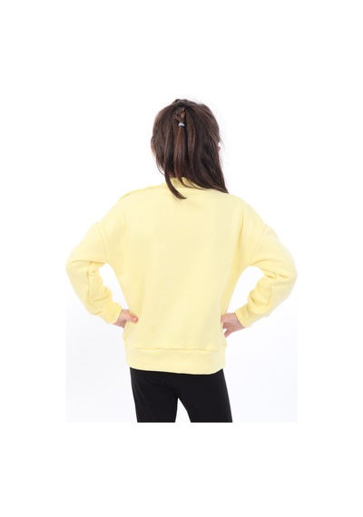 Toontoy Kids Toontoy Kız Bebek Baskılı Sweatshirt Açık Sarı