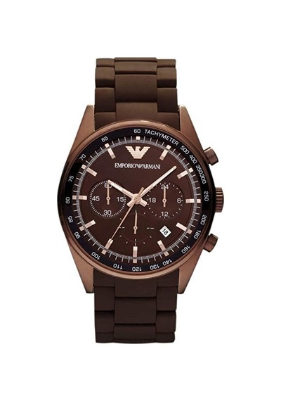 Emporio Armani Ar5982 Kahverenk Silikon Kaplama Saat Kordonu