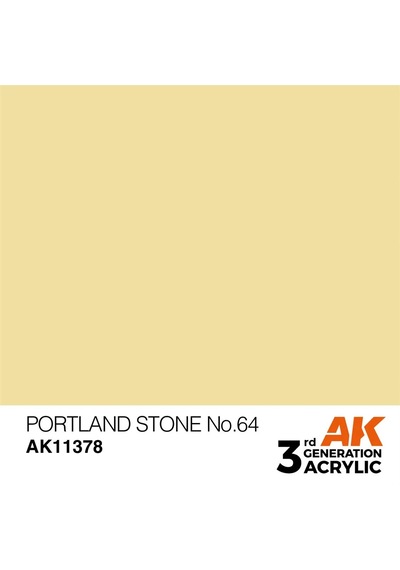 Ak Interactive 11378, 17 Ml. 3gen Portland Stone No.64 Afv Maket Boyası Standart