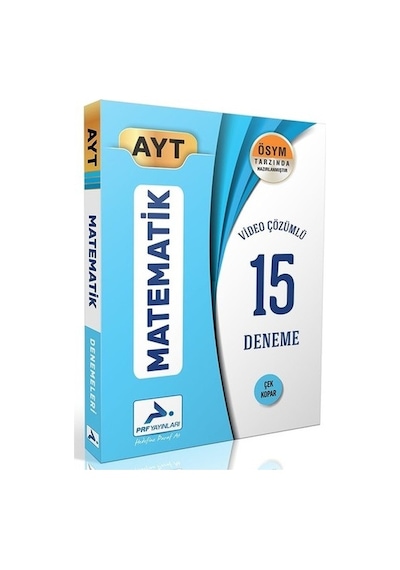 Paraf Yayınları Ayt Matematik Video Çözümlü 15 Deneme